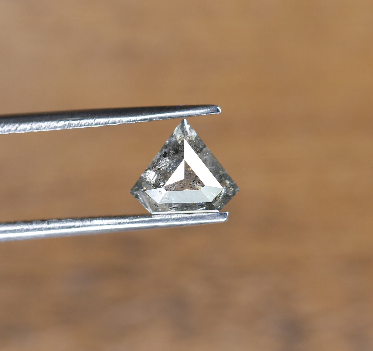 0.84 CT Natural Diamond Shape Salt and Pepper Rustic Diamond For Wedding Jewelry | Engagement Ring | Gift For Girl Friend | Birthday Gift
