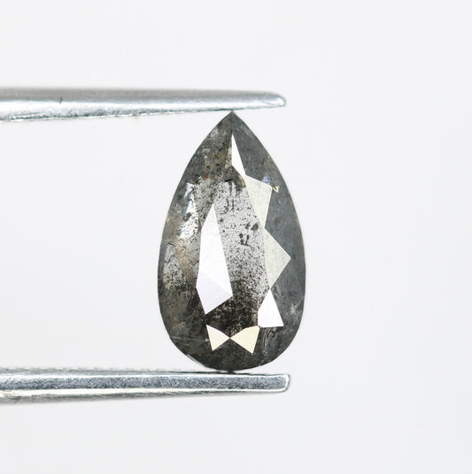 1.05 CT Pear Shape Salt and Pepper Diamond for Every Occasion | Wedding Jewelry | Proposal Ring | Perfect Gift for Her or Him | Birthday