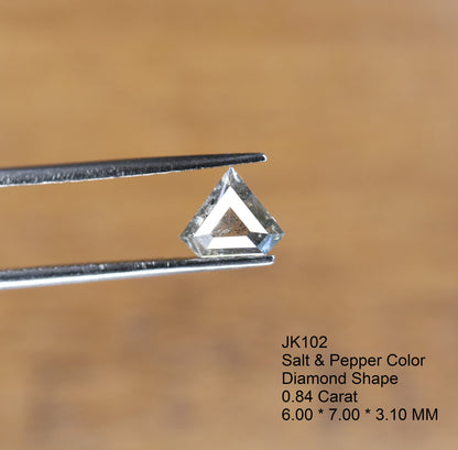 0.84 CT Natural Diamond Shape Salt and Pepper Rustic Diamond For Wedding Jewelry | Engagement Ring | Gift For Girl Friend | Birthday Gift