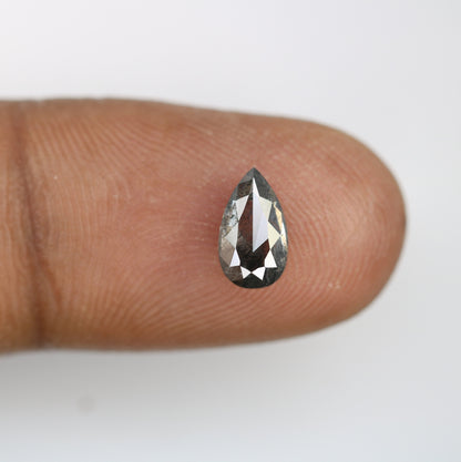 1.05 CT Pear Shape Salt and Pepper Diamond for Every Occasion | Wedding Jewelry | Proposal Ring | Perfect Gift for Her or Him | Birthday