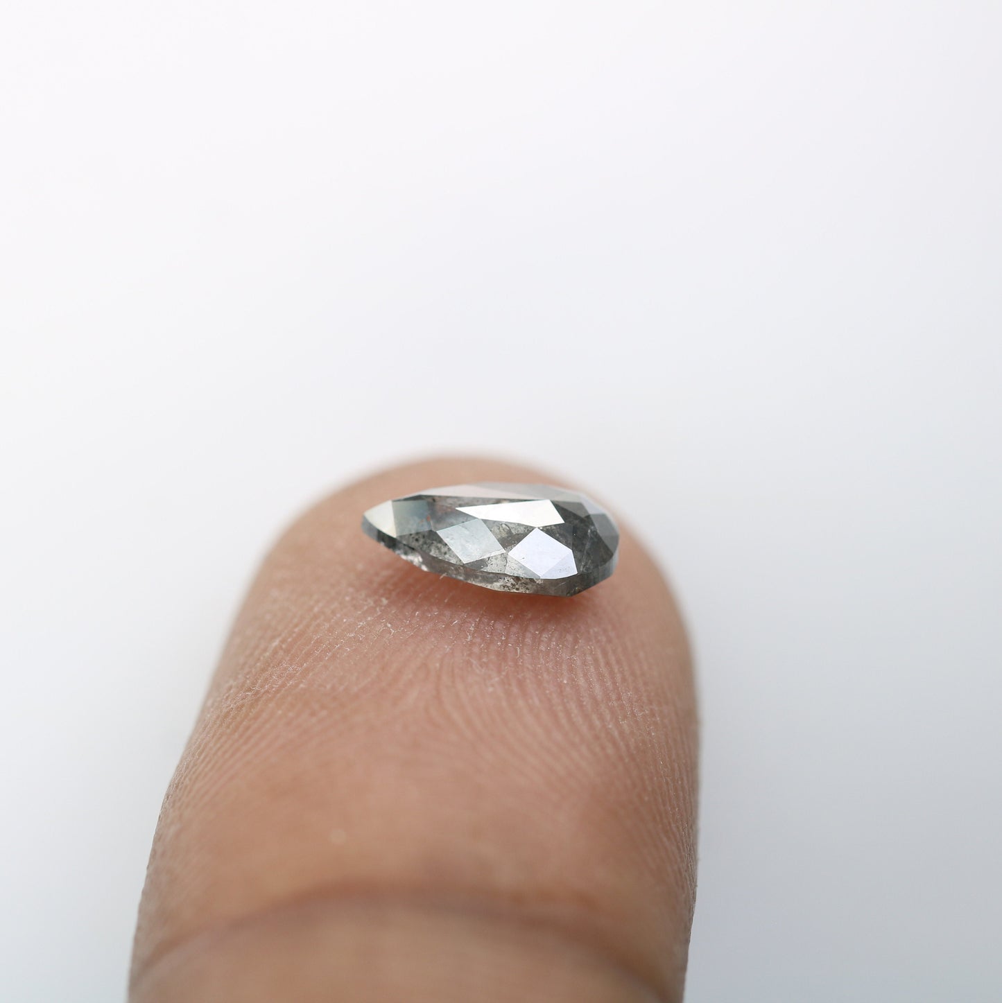 1.05 CT Pear Shape Salt and Pepper Diamond for Every Occasion | Wedding Jewelry | Proposal Ring | Perfect Gift for Her or Him | Birthday