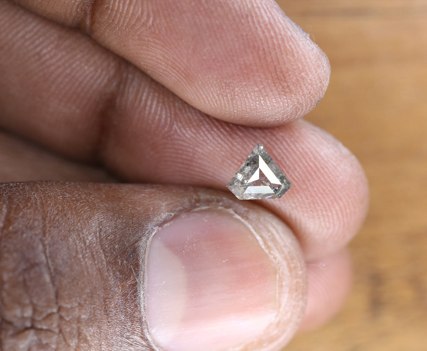 0.84 CT Natural Diamond Shape Salt and Pepper Rustic Diamond For Wedding Jewelry | Engagement Ring | Gift For Girl Friend | Birthday Gift
