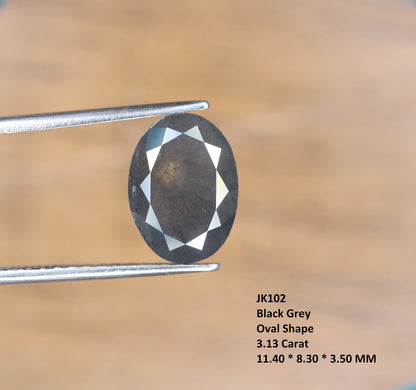 1 CT Natural Oval Salt and Pepper Rustic Diamond for Engagement Ring, Perfect Gift for Girlfriend, Sister, Anniversary