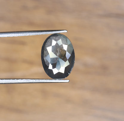 1 CT Natural Oval Salt and Pepper Rustic Diamond for Engagement Ring, Perfect Gift for Girlfriend, Sister, Anniversary
