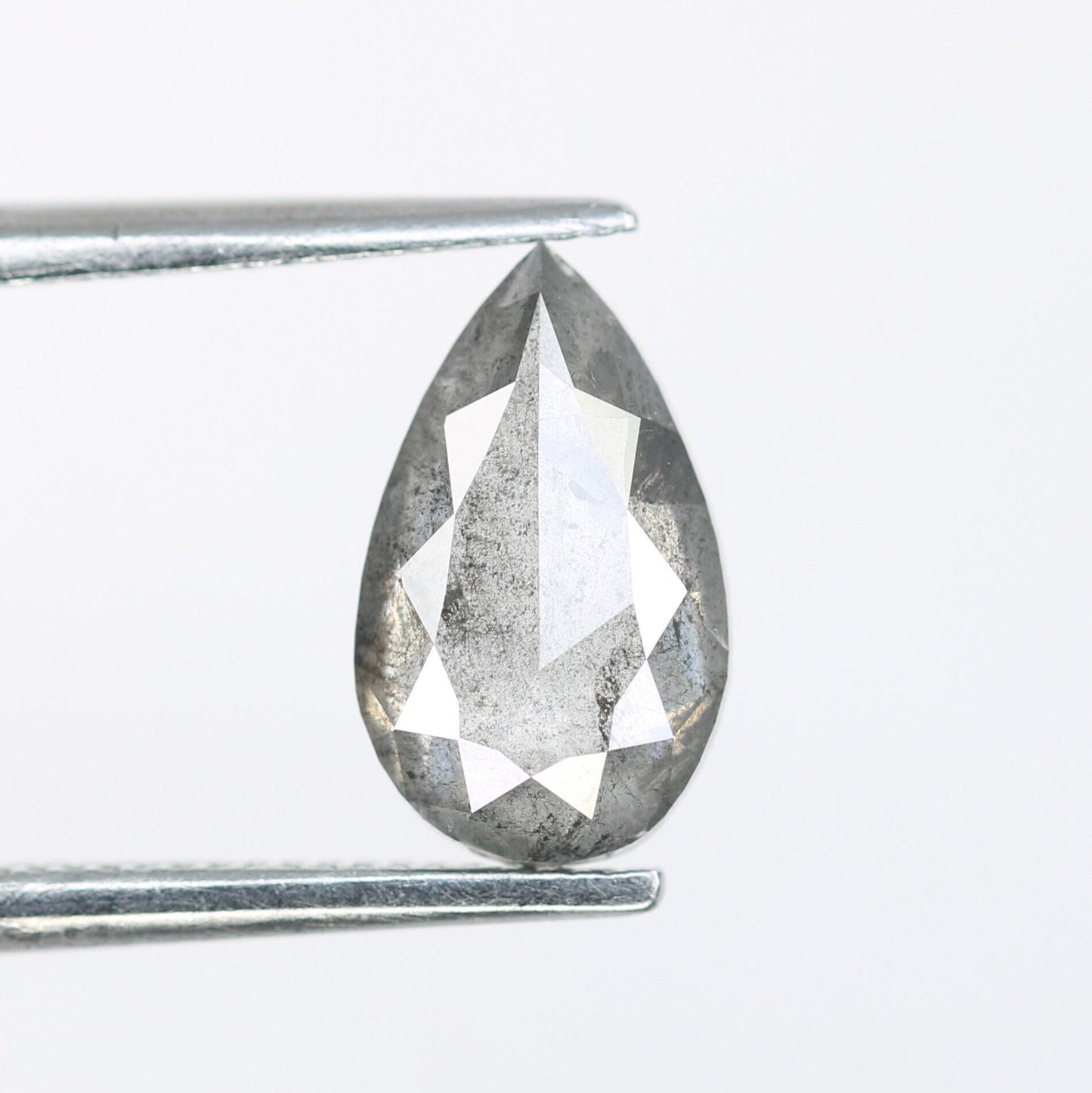 1.19 CT Fancy Pear Shape Salt and Pepper Diamond for Custom Engagement Ring | Perfect Gift for Girlfriend or Boyfriend | Anniversary Gift