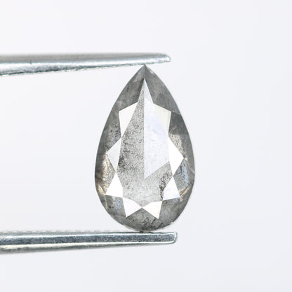 1.19 CT Fancy Pear Shape Salt and Pepper Diamond for Custom Engagement Ring | Perfect Gift for Girlfriend or Boyfriend | Anniversary Gift