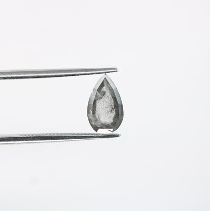 1.19 CT Fancy Pear Shape Salt and Pepper Diamond for Custom Engagement Ring | Perfect Gift for Girlfriend or Boyfriend | Anniversary Gift