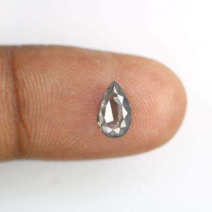 1.19 CT Fancy Pear Shape Salt and Pepper Diamond for Custom Engagement Ring | Perfect Gift for Girlfriend or Boyfriend | Anniversary Gift