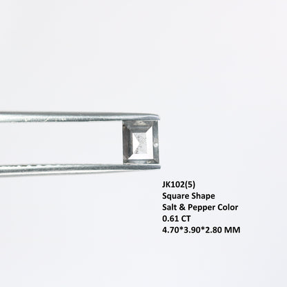 0.61 CT Elegant Salt And Pepper Square Shape Diamond For Wedding Ring | Jewellery For Multiple Occasions | Gift For Wife | Anniversary Gift