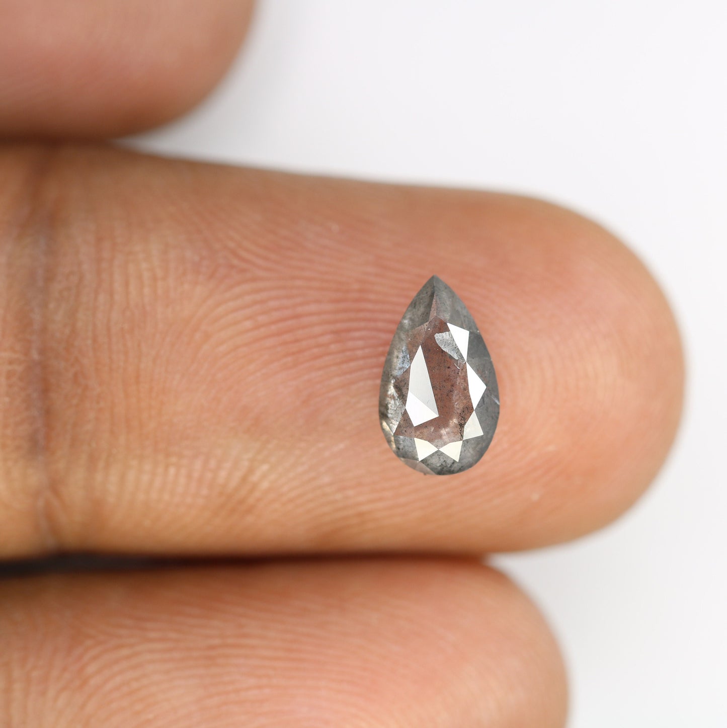 1.19 CT Fancy Pear Shape Salt and Pepper Diamond for Custom Engagement Ring | Perfect Gift for Girlfriend or Boyfriend | Anniversary Gift