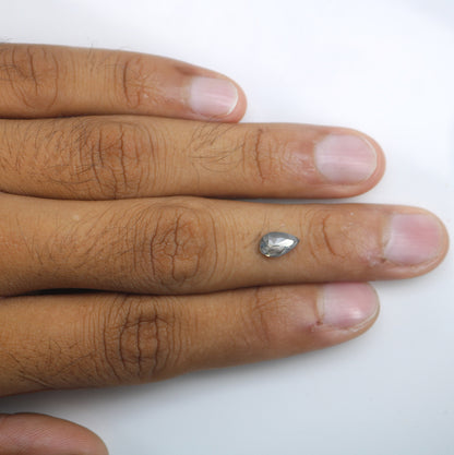 1.19 CT Fancy Pear Shape Salt and Pepper Diamond for Custom Engagement Ring | Perfect Gift for Girlfriend or Boyfriend | Anniversary Gift