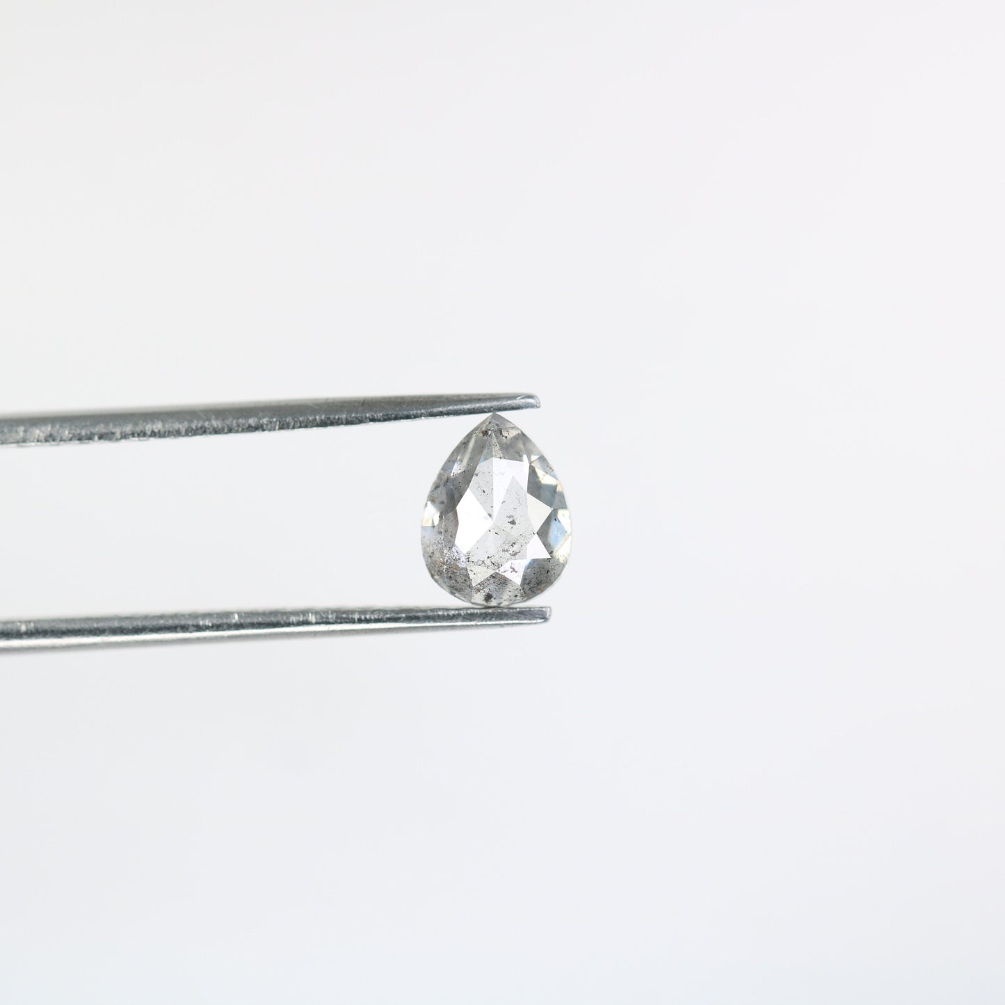 1.14 CT Pear Shape Salt and Pepper Rustic Diamond | Custom Engagement Ring Gem | Perfect Wedding Gift for Wife or Men