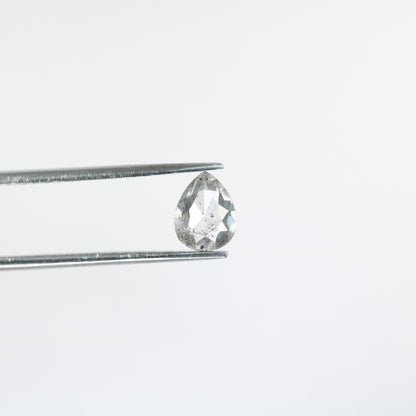 1.14 CT Pear Shape Salt and Pepper Rustic Diamond | Custom Engagement Ring Gem | Perfect Wedding Gift for Wife or Men