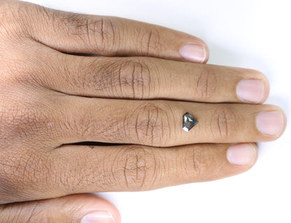 0.88 CT Lovely Diamond Shape Natural Salt And Pepper Fancy Diamond | Black Diamond Ring | Customize Ring | Engagement Ring | Birthday Gift