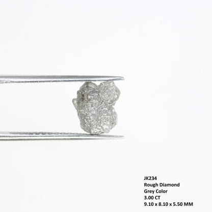 3 CT salt and pepper raw rough uncut African diamond for her conflict-free ring rough diamond ring gift for girlfriend