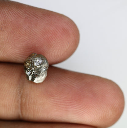 2.4 CT salt and pepper raw rough diamond uncut African diamond for her conflict-free ring rough diamond ring gift for girlfriend