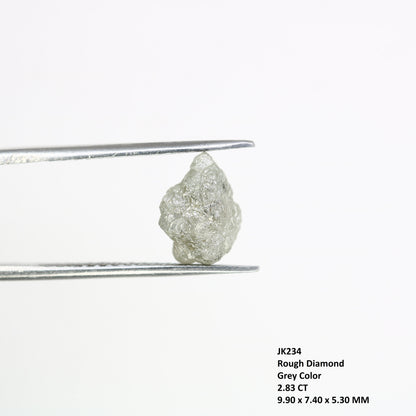2.83 CT salt and pepper raw rough uncut African diamond for her conflict-free ring rough diamond ring gift for girlfriend
