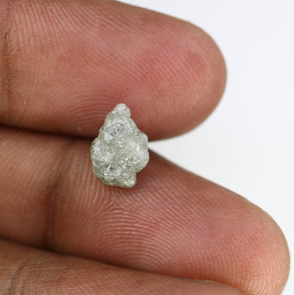 2.83 CT salt and pepper raw rough uncut African diamond for her conflict-free ring rough diamond ring gift for girlfriend