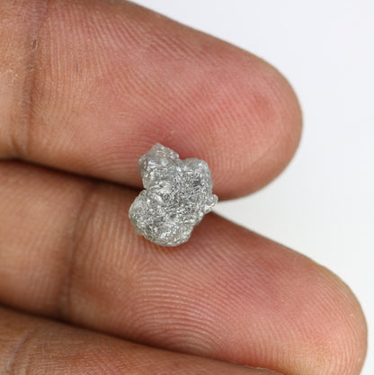 3 CT salt and pepper raw rough uncut African diamond for her conflict-free ring rough diamond ring gift for girlfriend
