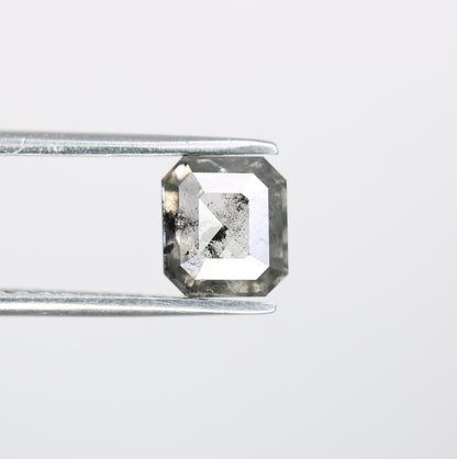 1.29 CT Emerald Cut Loose Diamond - Salt and Pepper Emerald Shape Diamond - Emerald For Wedding Ring - LABORDAY Offer - Customize Jewelry