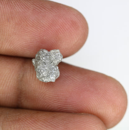3 CT salt and pepper raw rough uncut African diamond for her conflict-free ring rough diamond ring gift for girlfriend