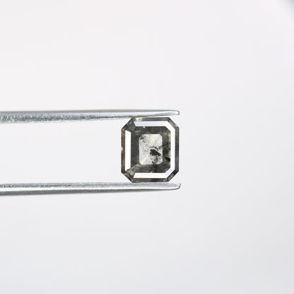 1.29 CT Emerald Cut Loose Diamond - Salt and Pepper Emerald Shape Diamond - Emerald For Wedding Ring - LABORDAY Offer - Customize Jewelry
