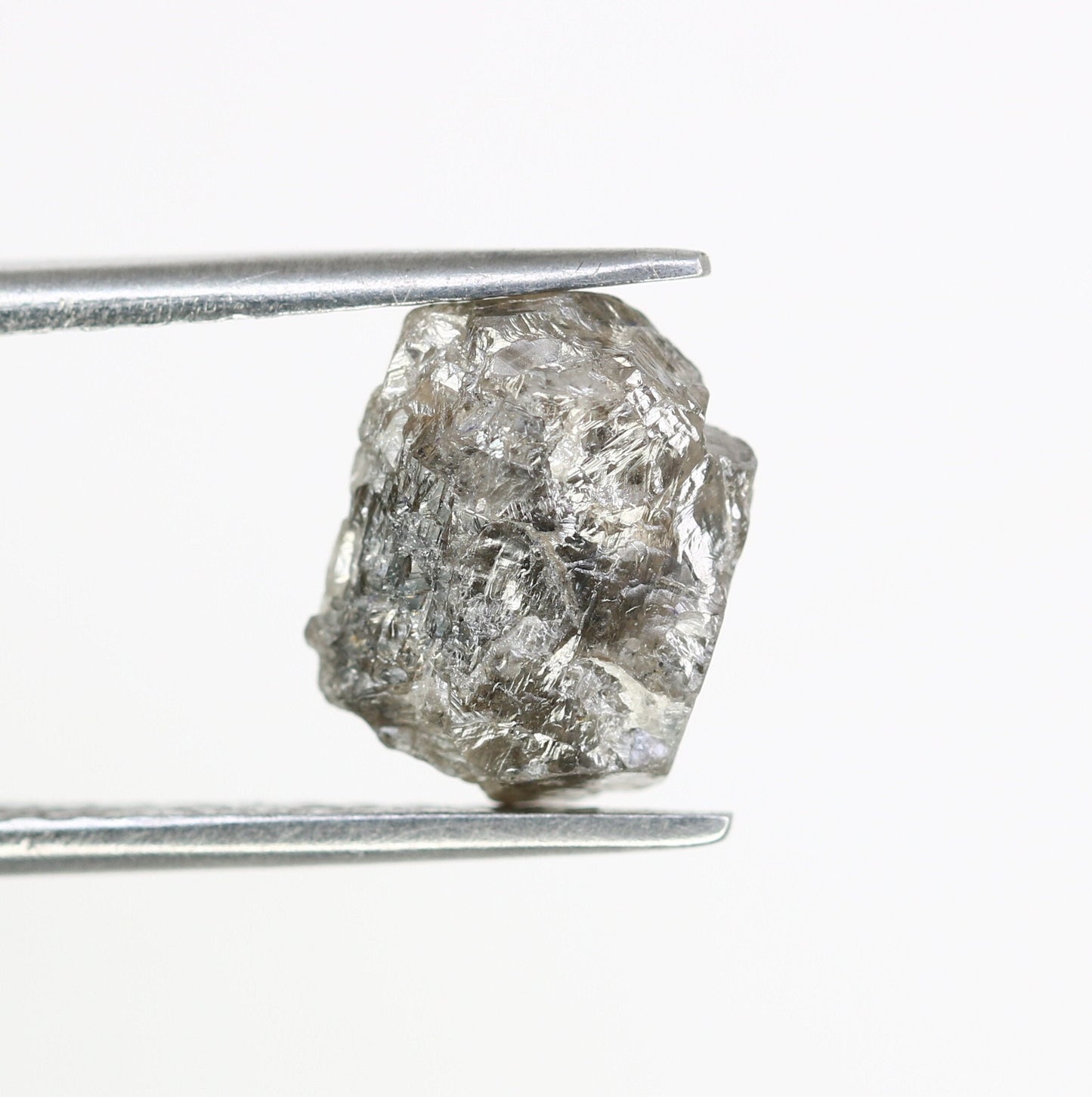 3.15 CT salt and pepper raw rough uncut African diamond for her cube diamond rough diamond ring gift for girlfriend