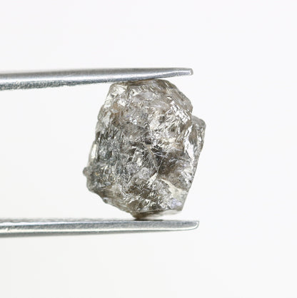 3.15 CT salt and pepper raw rough uncut African diamond for her cube diamond rough diamond ring gift for girlfriend
