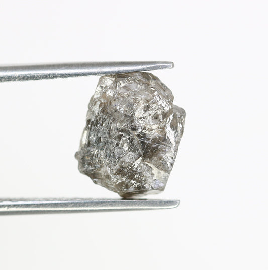 3.15 CT salt and pepper raw rough uncut African diamond for her cube diamond rough diamond ring gift for girlfriend