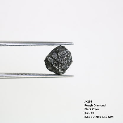 3.26 CT salt and pepper raw rough uncut African diamond for her conflict-free ring rough diamond ring gift for girlfriend