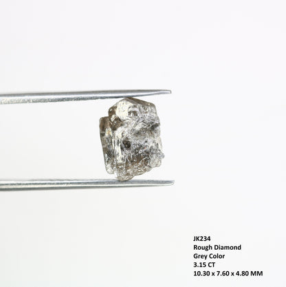 3.15 CT salt and pepper raw rough uncut African diamond for her cube diamond rough diamond ring gift for girlfriend