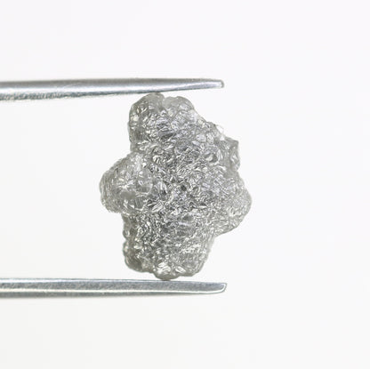 3.13 CT salt and pepper raw rough uncut African diamond for her conflict-free rough diamond ring gift for girlfriend