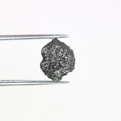 3.7 CT salt and pepper raw rough uncut African diamond for her conflict-free rough diamond ring gift for girlfriend