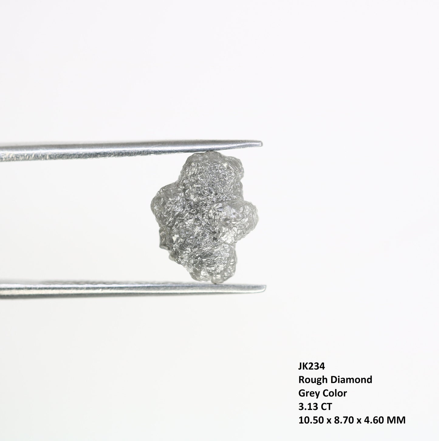 3.13 CT salt and pepper raw rough uncut African diamond for her conflict-free rough diamond ring gift for girlfriend