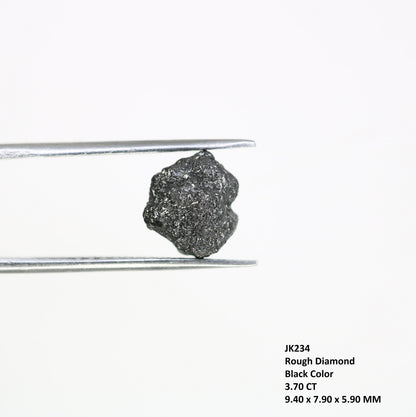 3.7 CT salt and pepper raw rough uncut African diamond for her conflict-free rough diamond ring gift for girlfriend