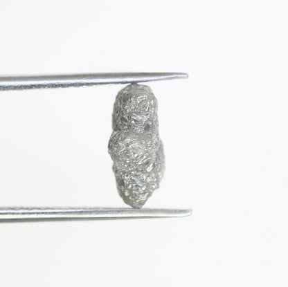 3.13 CT salt and pepper raw rough uncut African diamond for her conflict-free rough diamond ring gift for girlfriend