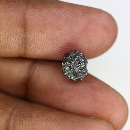 3.26 CT salt and pepper raw rough uncut African diamond for her conflict-free ring rough diamond ring gift for girlfriend