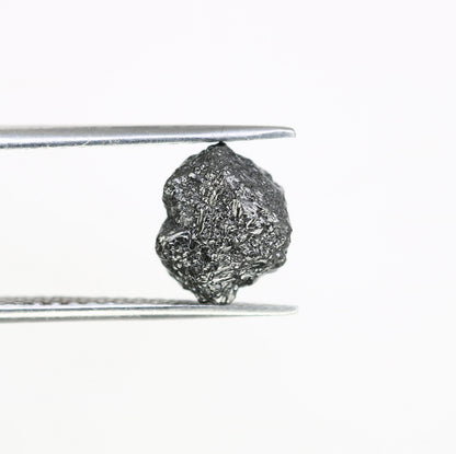 3.7 CT salt and pepper raw rough uncut African diamond for her conflict-free rough diamond ring gift for girlfriend