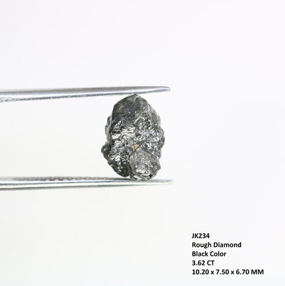 3.62 CT salt and pepper raw rough uncut African diamond for her conflict-free rough diamond ring gift for girlfriend
