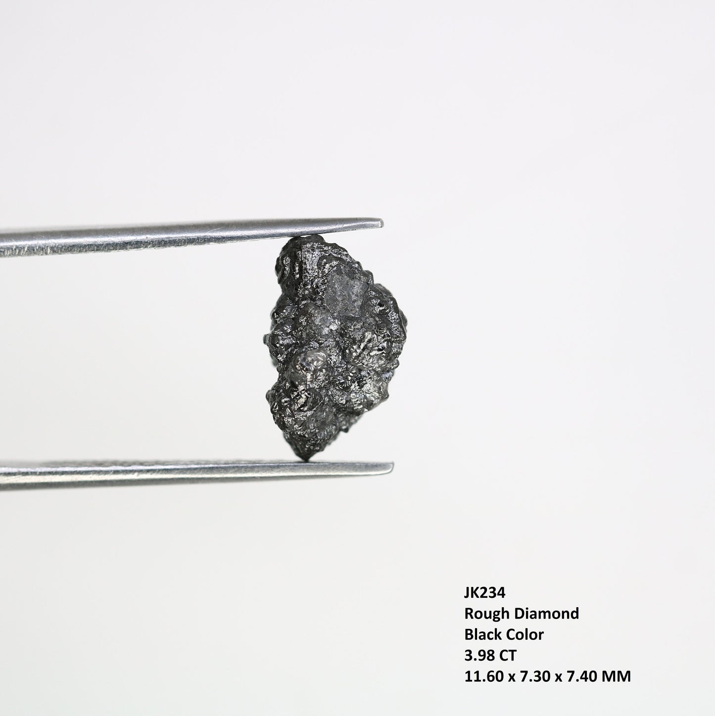 3.98 CT salt and pepper raw rough uncut African diamond for her conflict-free rough diamond ring gift for girlfriend