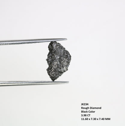 3.98 CT salt and pepper raw rough uncut African diamond for her conflict-free rough diamond ring gift for girlfriend