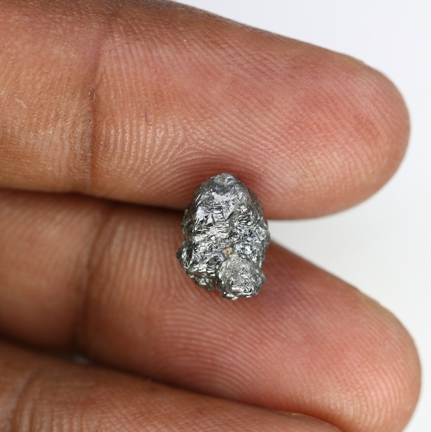 3.62 CT salt and pepper raw rough uncut African diamond for her conflict-free rough diamond ring gift for girlfriend