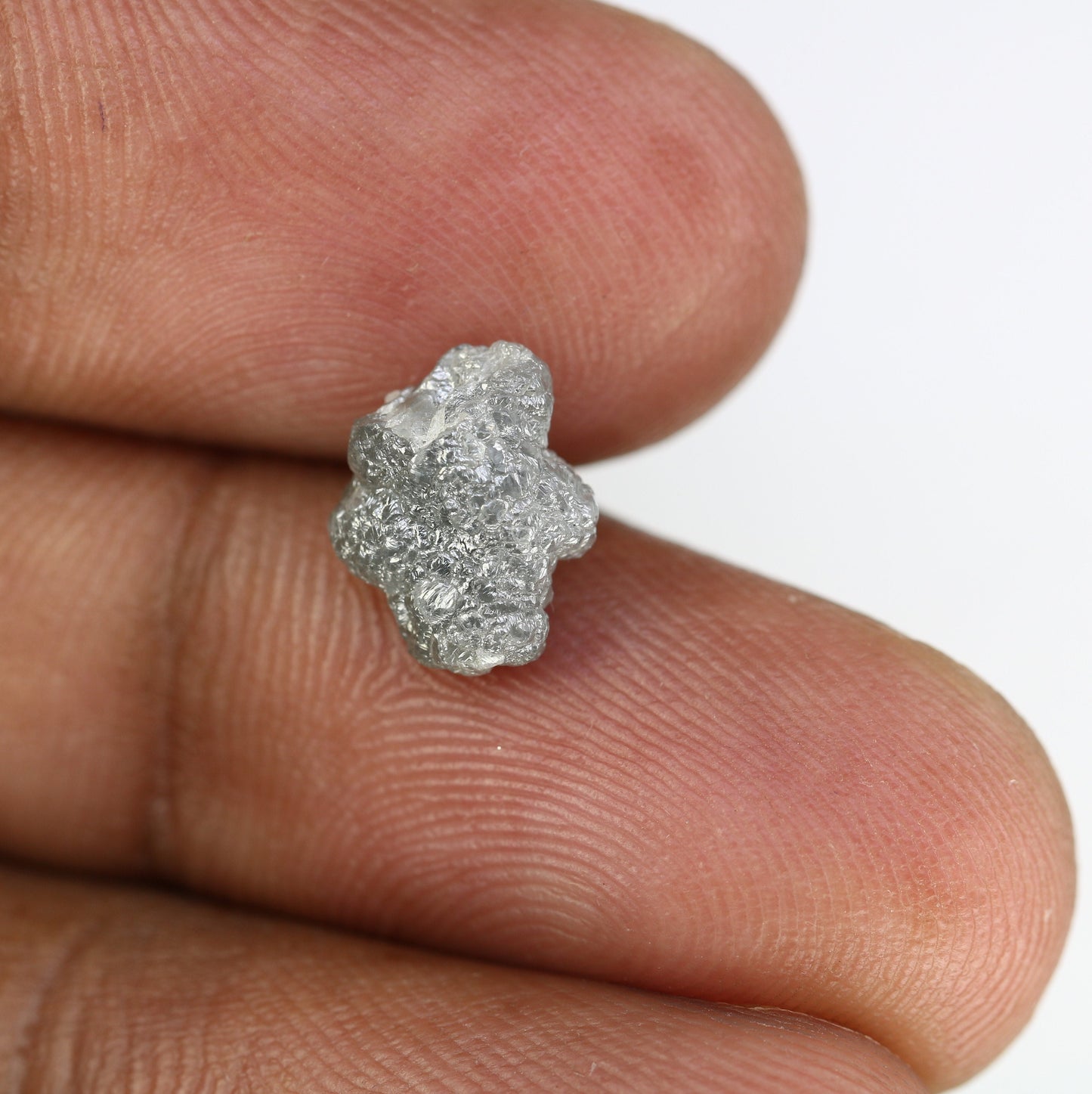 3.13 CT salt and pepper raw rough uncut African diamond for her conflict-free rough diamond ring gift for girlfriend