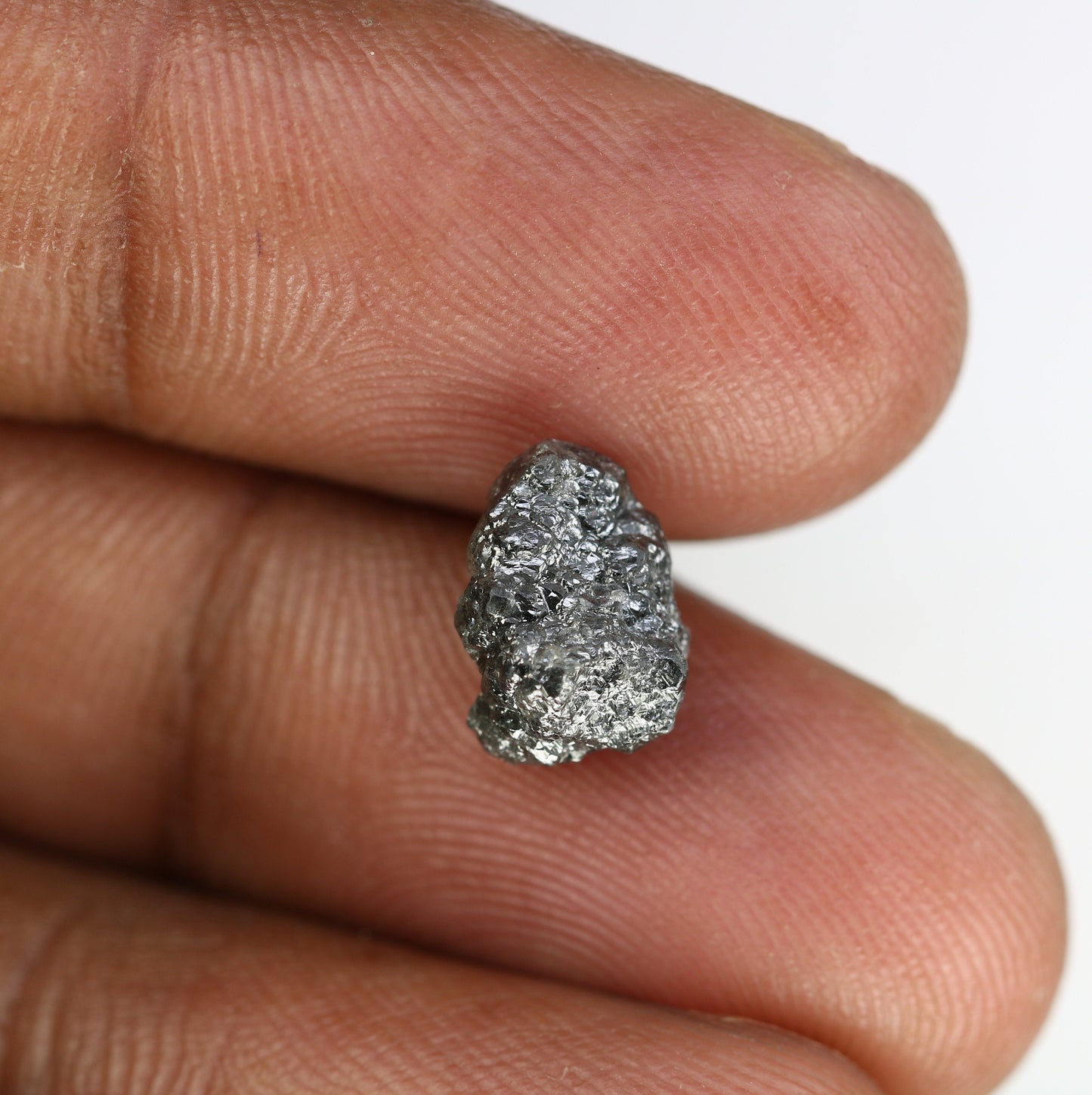 3.62 CT salt and pepper raw rough uncut African diamond for her conflict-free rough diamond ring gift for girlfriend