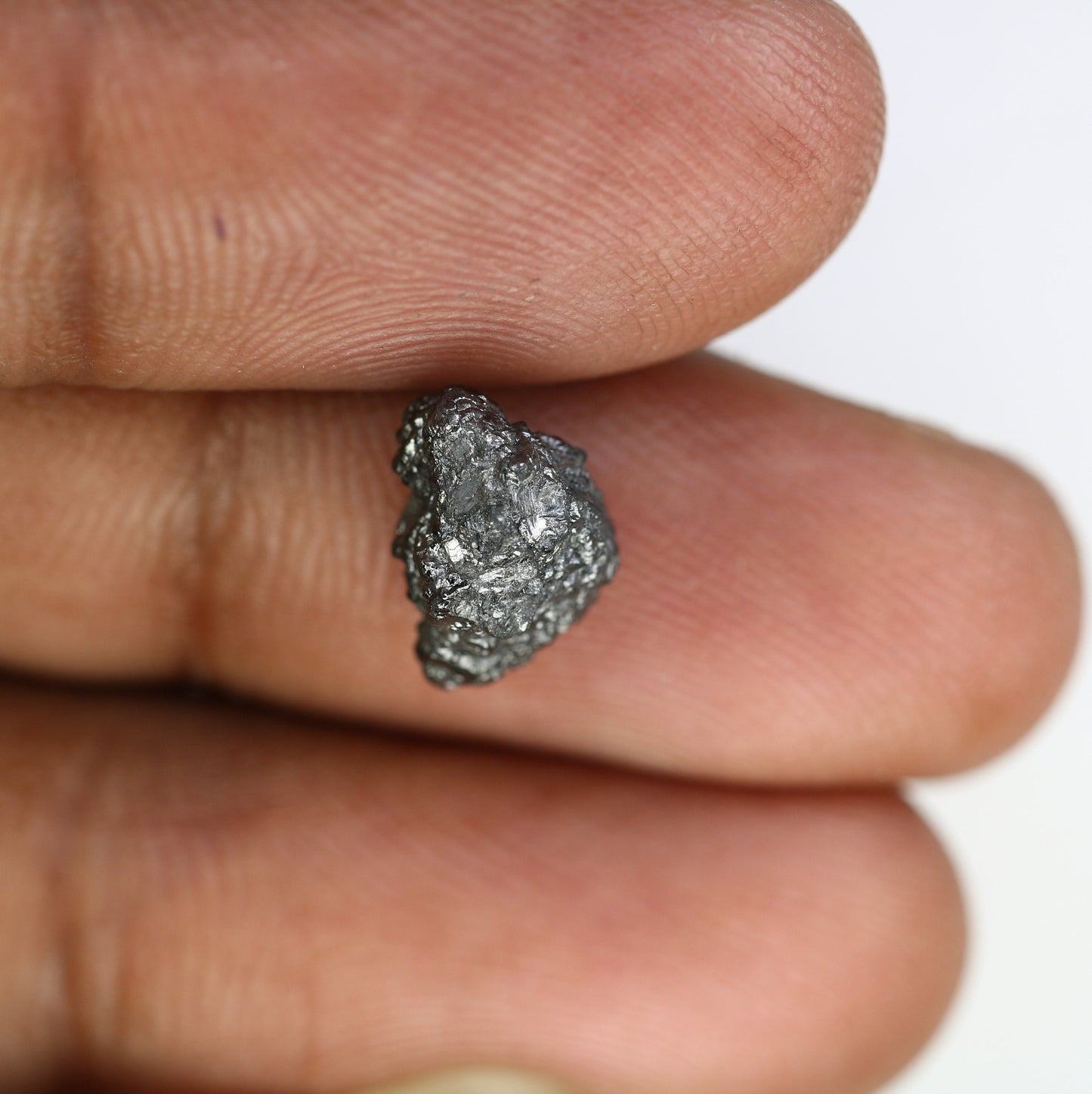 3.98 CT salt and pepper raw rough uncut African diamond for her conflict-free rough diamond ring gift for girlfriend