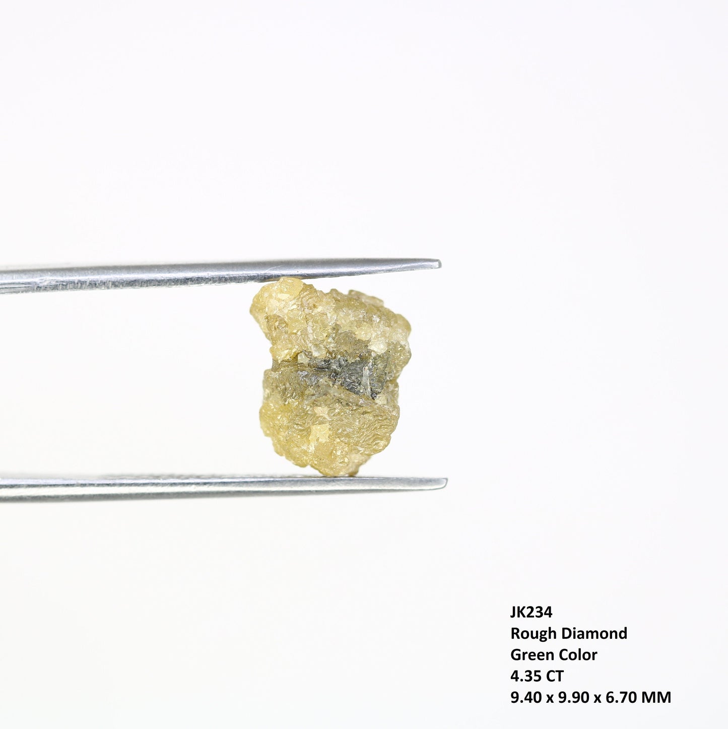 4.35 CT green raw rough diamond natural uncut diamond loose diamonds for her antique wedding ring gifts for mom salt and pepper
