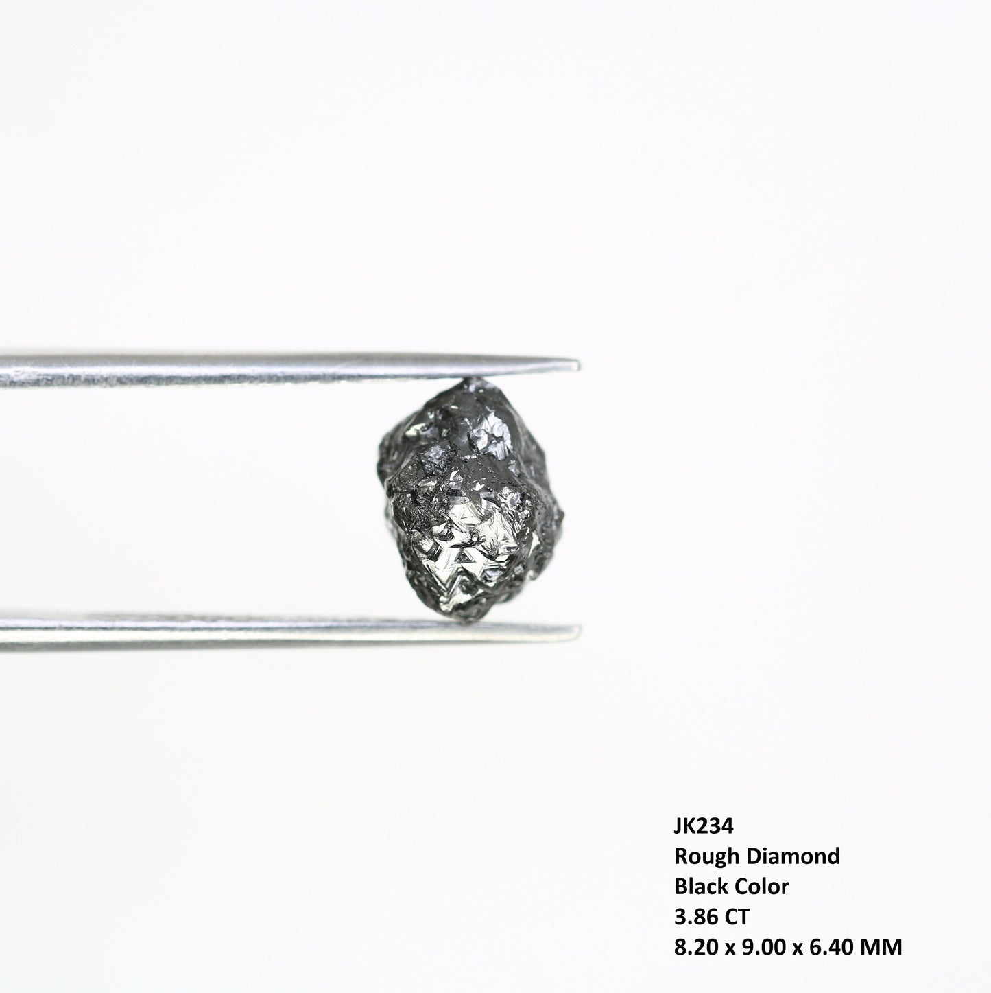 3.86 CT salt and pepper raw rough uncut African diamond for her conflict-free rough diamond ring gift for girlfriend