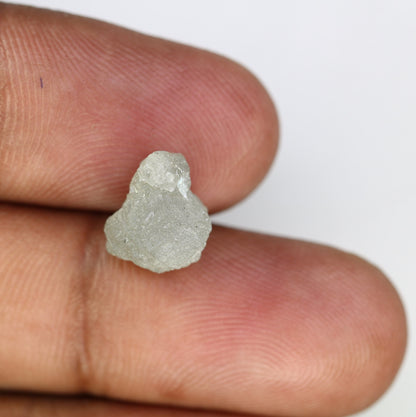 5.66 CT grey raw rough diamond natural uncut diamond loose diamonds for her antique wedding ring gifts for mom salt and pepper