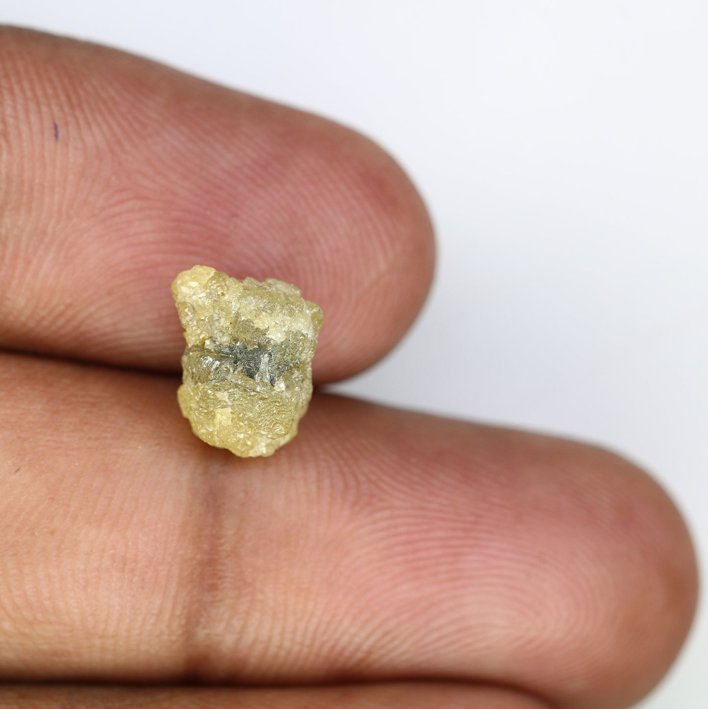 4.35 CT green raw rough diamond natural uncut diamond loose diamonds for her antique wedding ring gifts for mom salt and pepper