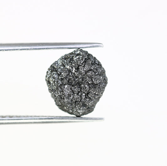 4.25 CT salt and pepper raw rough uncut African diamond for her conflict-free rough diamond ring gift for girlfriend